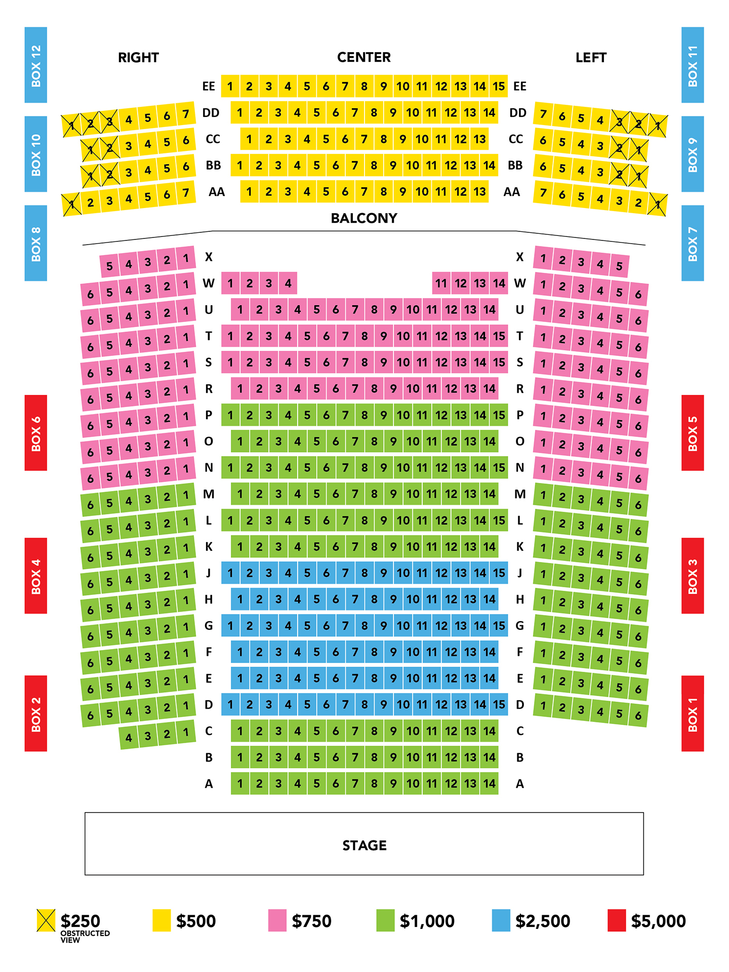 Corbett Auditorium Seating Chart